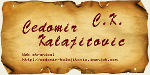Čedomir Kalajitović vizit kartica